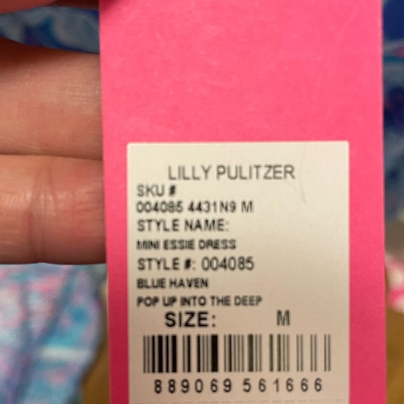 Lilly Pulitzer Mini Essie dress Blue Haven Into the Deep Size M (6-7) & L NWT - Picture 6 of 14